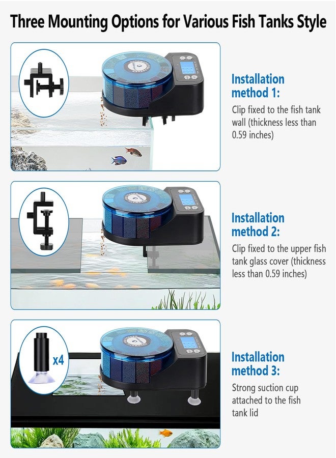 fishkeeper Automatic Fish Feeder for Aquarium - 2025 Upgraded Rechargeable and Precision Fish Feeder Auto Dispenser for Betta Fish & Turtle, Moisture & Proof Vacation Self Feeding(Memory Function) - Image 3